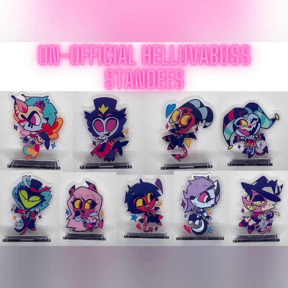 Replicas of Helluvaboss Chibi Standees / Stands ... Blitz Fizz Stolas Mi… - Picture 1 of 10